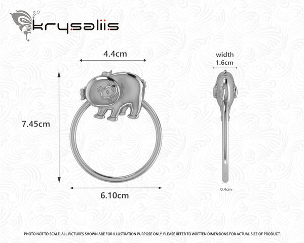 Krysaliis Silver Plated Baby Rattle - Piggy