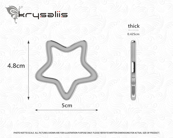 Krysaliis Silver Plated Baby Rattle - Star Ring