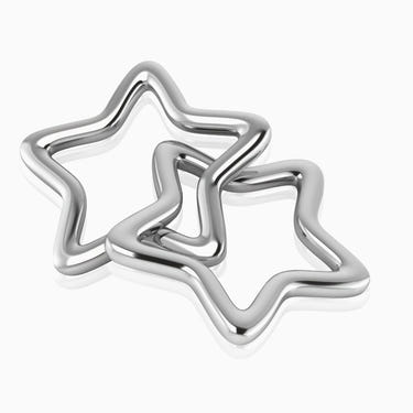 Krysaliis Silver Plated Baby Rattle - Star Ring