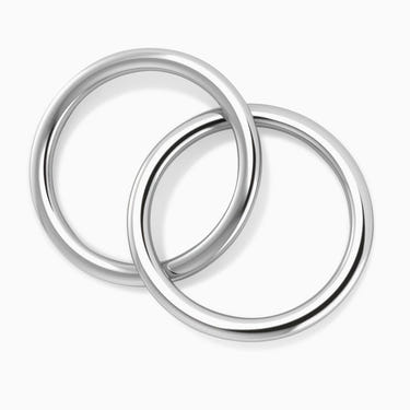 Krysaliis Silver Plate Baby Rattle Teether - 2 Ring