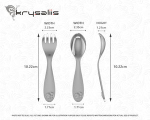 Piggy Silver Plated Baby Spoon and Fork Set by Krysaliis