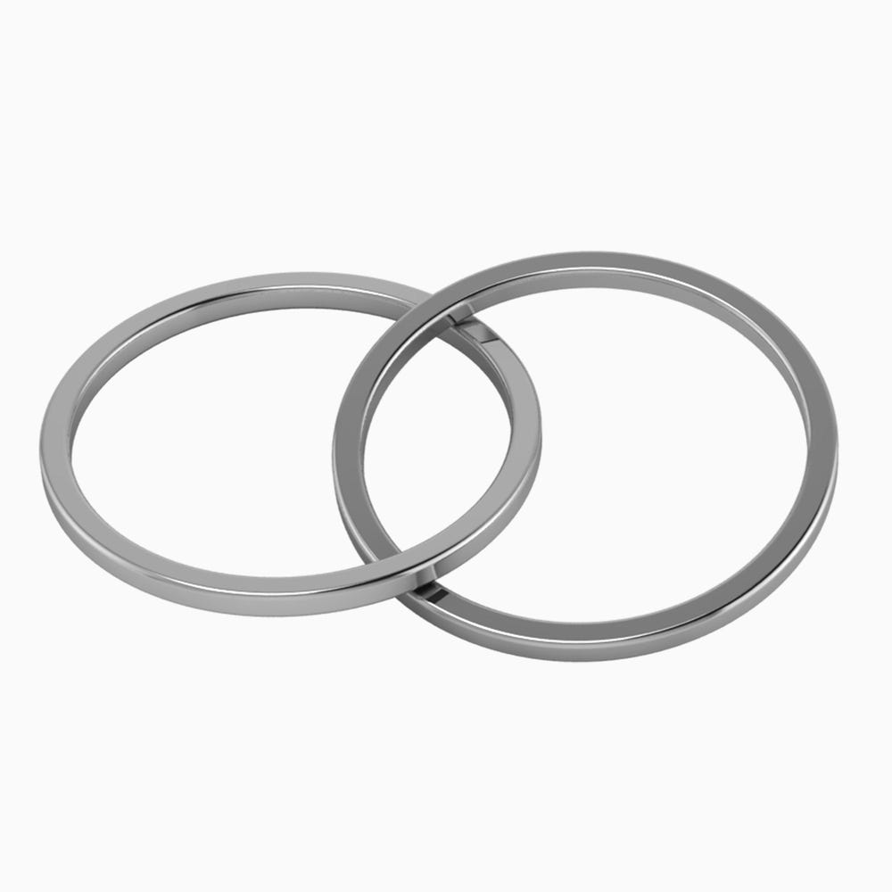 Krysaliis Sterling Silver Teether Rattle -  2 Ring