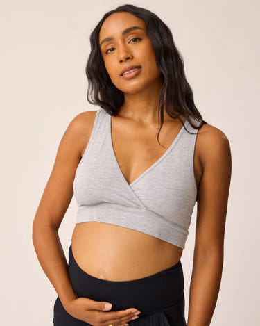 Kindred Bravely French Terry Racerback Nursing & Sleep Bra Grey