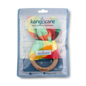 Kanga Care Muslin Crinkle Bunny Ear Teething Ring :: Finn