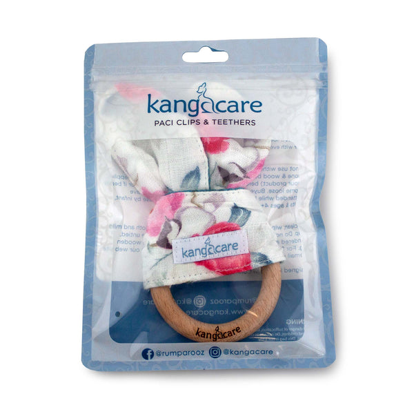 Kanga Care Muslin Crinkle Bunny Ear Teething Ring :: Lily