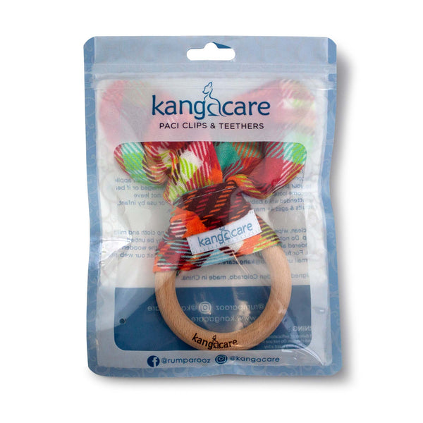 Kanga Care Muslin Crinkle Bunny Ear Teething Ring :: Quinn