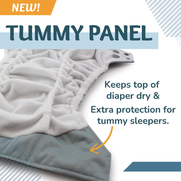 Rumparooz Stay Dry G3 One Size Pocket Cloth Diaper - Platinum Gray