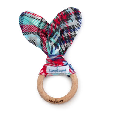 Kanga Care Muslin Crinkle Bunny Ear Teething Ring :: Billy - MOOGCO Baby