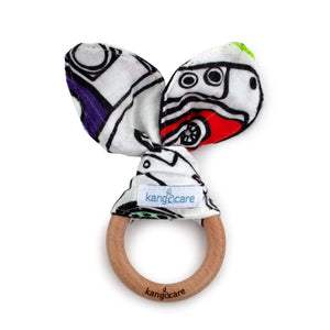 Kanga Care Muslin Crinkle Bunny Ear Teething Ring :: Mixtape