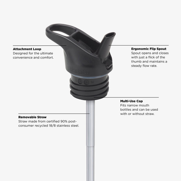 12oz Kid's Classic bottle with Flip Seal Sport Cap, shown at angle 3, perfect for kids on the go.