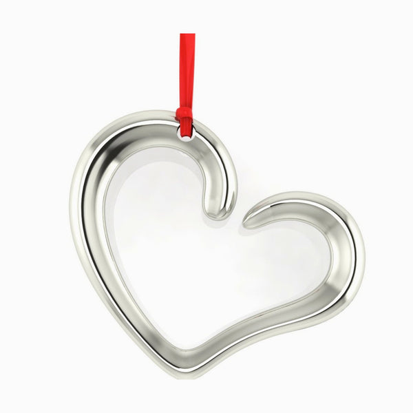 Sterling Silver Heart Ornament for Christmas by Krysaliis