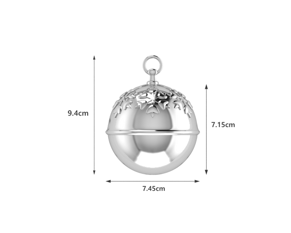 Krysaliis Silver-plate Holly Bell Ornament