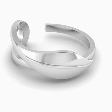 Sterling Silver Oval Leaf Rings by Krysaliis - Set of 2