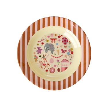 Melamine Kids Bowl | Fun Fair Pink Print