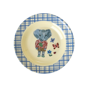Melamine Kids Bowl | Nathalie Lété Blue Print - 8.4oz