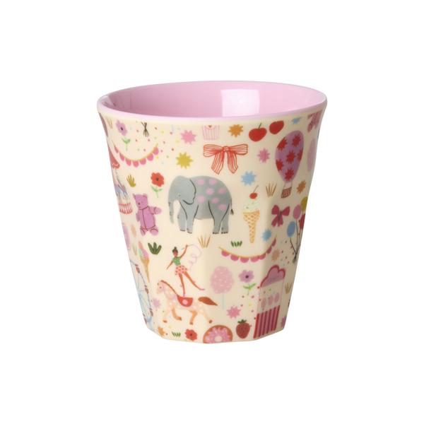 Kids Melamine Cup - Small - Fun Fair Pink Print - 5.4oz -