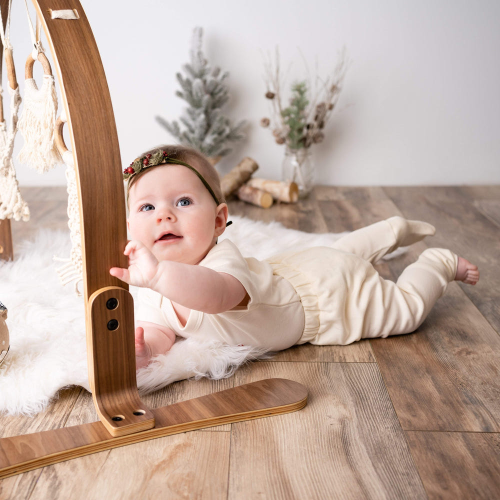 Ivory basics pants for babies, soft and comfortable, perfect for everyday wear.