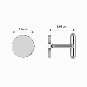 Classic Round Sterling Silver Cufflinks By Krysaliis