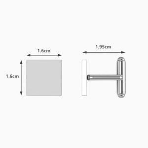 Classic Square Sterling Silver Cufflinks By Krysaliis