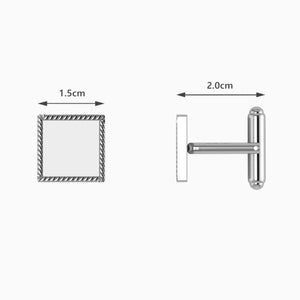 Rope Square Sterling Silver Cufflinks By Krysaliis