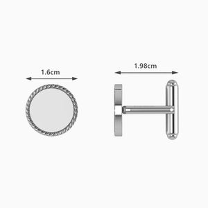Rope Round Sterling Silver Cufflinks By Krysaliis