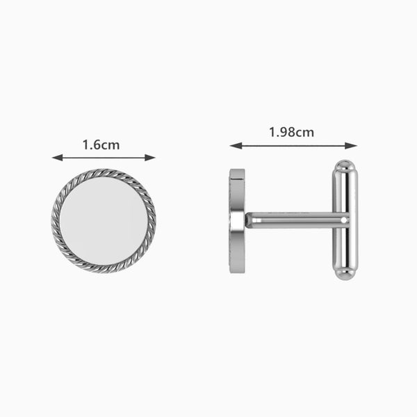 Rope Round Sterling Silver Cufflinks By Krysaliis