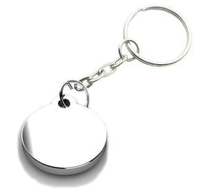 Round Sterling Silver Keychain by Krysaliis