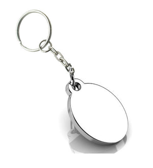 Oval Sterling Silver Keychain by Krysaliis