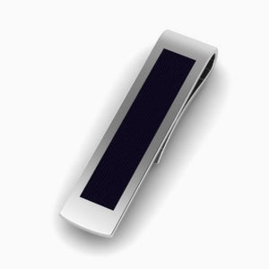 Black Enamel Sterling Silver Tie Clip by Krysaliis