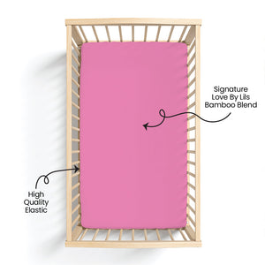 Korrie Pink Bamboo Crib Sheet