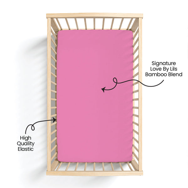 Korrie Pink Bamboo Crib Sheet