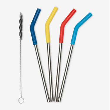 "Colorful straw 4-pack for babies, perfect for easy sipping and fun hydration."