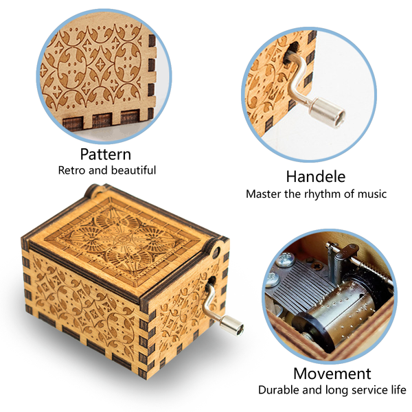 Personalized Music Box with Owl & Cherry Blossoms — You Are My Sunshine