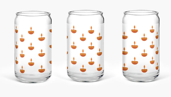 Diya Glass Tumbler – Glow Up Your Sips with Festive Charm