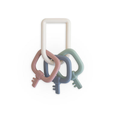 Colorful Key Toy teether for babies, promoting healthy gums and sensory exploration. Safe and fun for little ones!