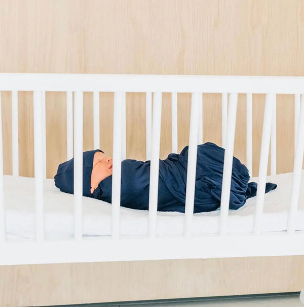 Swaddle Blanket and Hat Set - Navy Blue - MOOGCO Baby