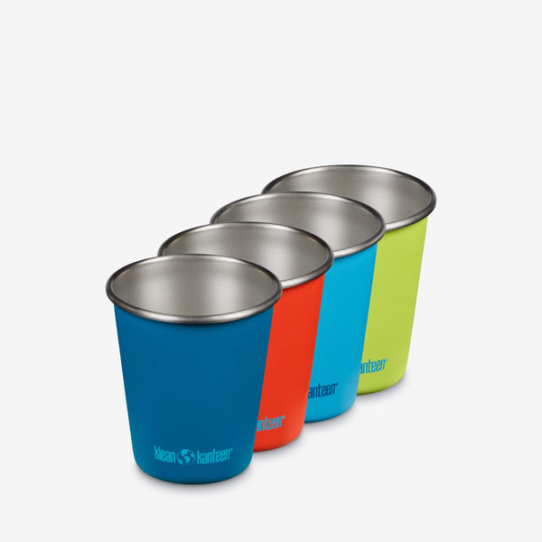 Set of 4 colorful 10oz baby cups, perfect for toddlers and easy to grip, shown from angle 11.