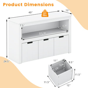 Kid toy storage cabinet with 3 drawers and wheels, perfect for organizing toys in a playful and stylish way.