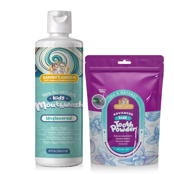 Kid's Mouthwash and Tooth Powder Package