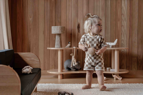 Leni Shelf Low – European Oak Two-Tier Storage for Early Childhood Spaces