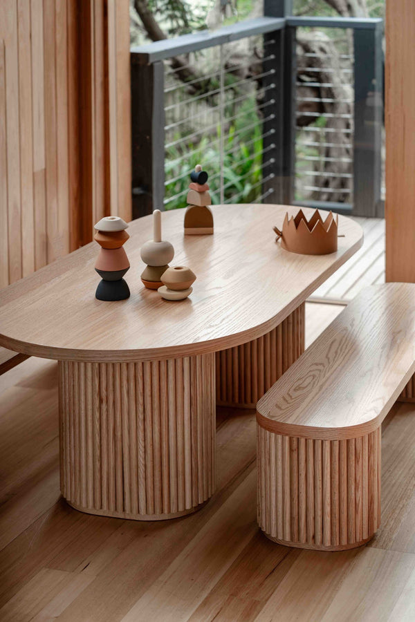 Fluted Bench – Solid European Oak
