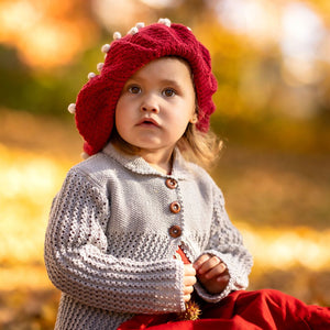Popcorn Knit French Beret