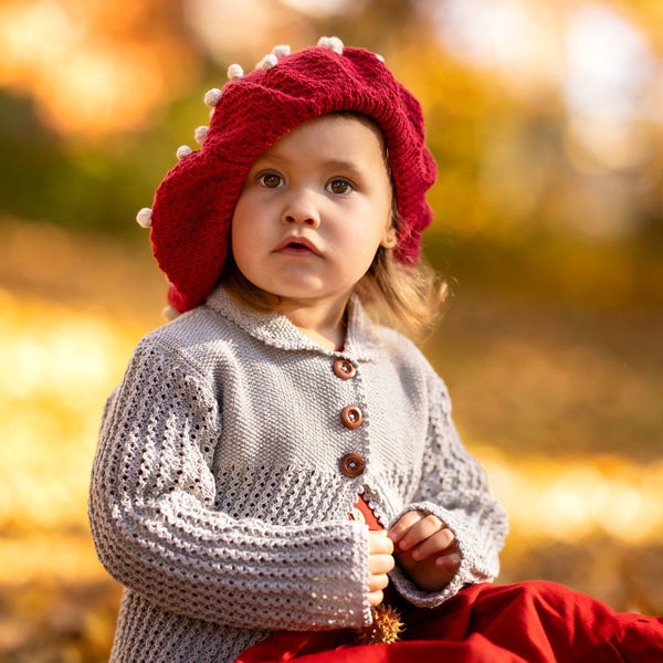 Popcorn Knit French Beret