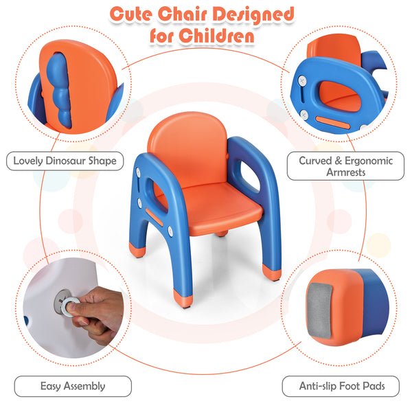 Kids activity table and chair set with Montessori toys, perfect for preschool and kindergarten playtime.
