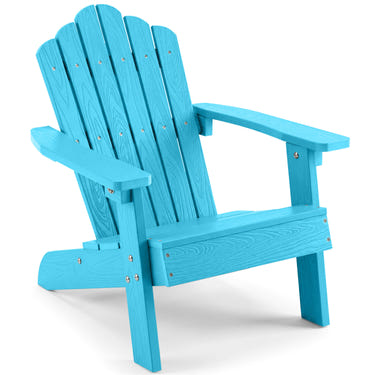 Kids Adirondack Chair All-weather Outdoor Chair for Children with Tilted High Backrest