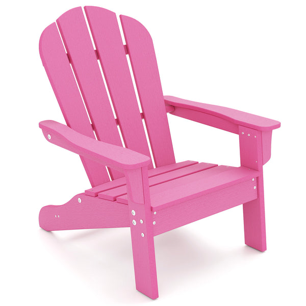 All-Weather HIPS Kid's Adirondack Chair with with High Backrest and Armrests