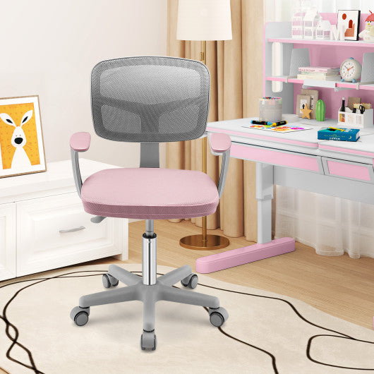 Adjustable Desk Chair with Auto Brake Casters for Kids - Ergonomic