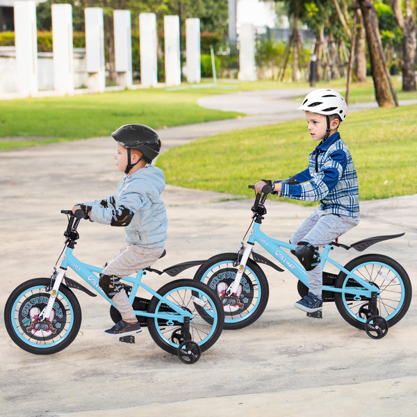 16-inch kids bike with adjustable handlebar and saddle, perfect for children aged 4-8 years, shown from angle 2.