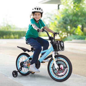 16-inch kids bike with adjustable handlebar and saddle for ages 4-8, perfect for outdoor fun and adventure.