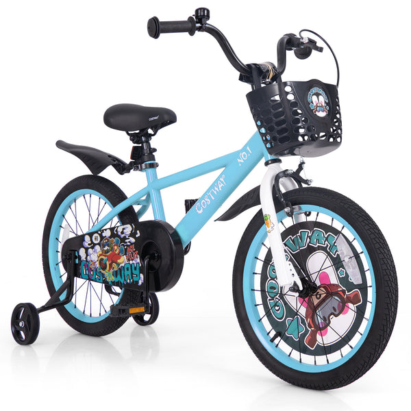 16-inch kids bike with adjustable handlebar and saddle for ages 4-8, perfect for outdoor fun and adventure.